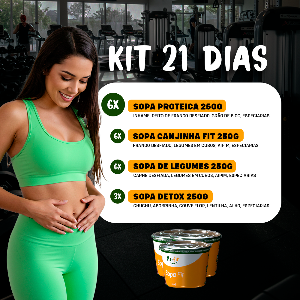 Kit Sopas Fit Jantar Emagrecimento 21 Dias