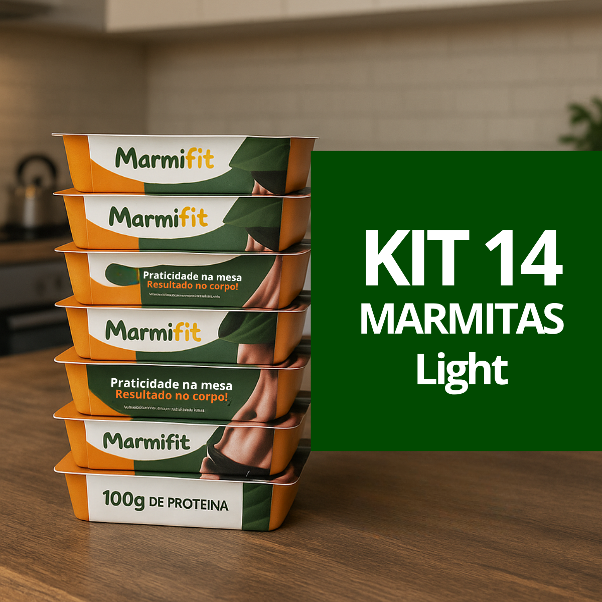 Kit Marmitas Fitness Almoço Emagrecimento 14 DIas
