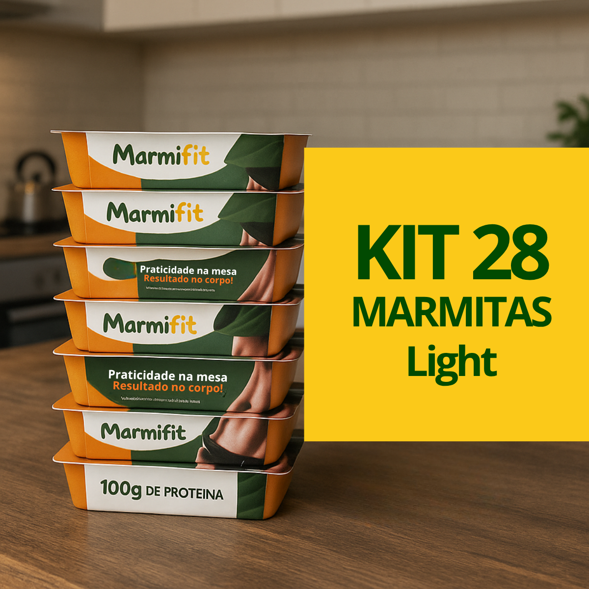 Kit Marmitas Fitness Almoço Emagrecimento 28 DIas