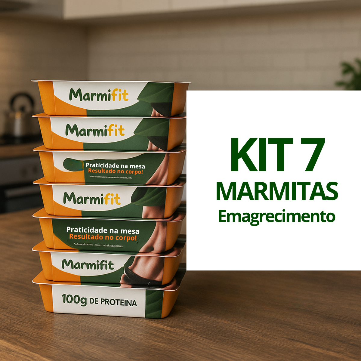 Kit Marmitas Fitness Almoço Emagrecimento 7 Dias