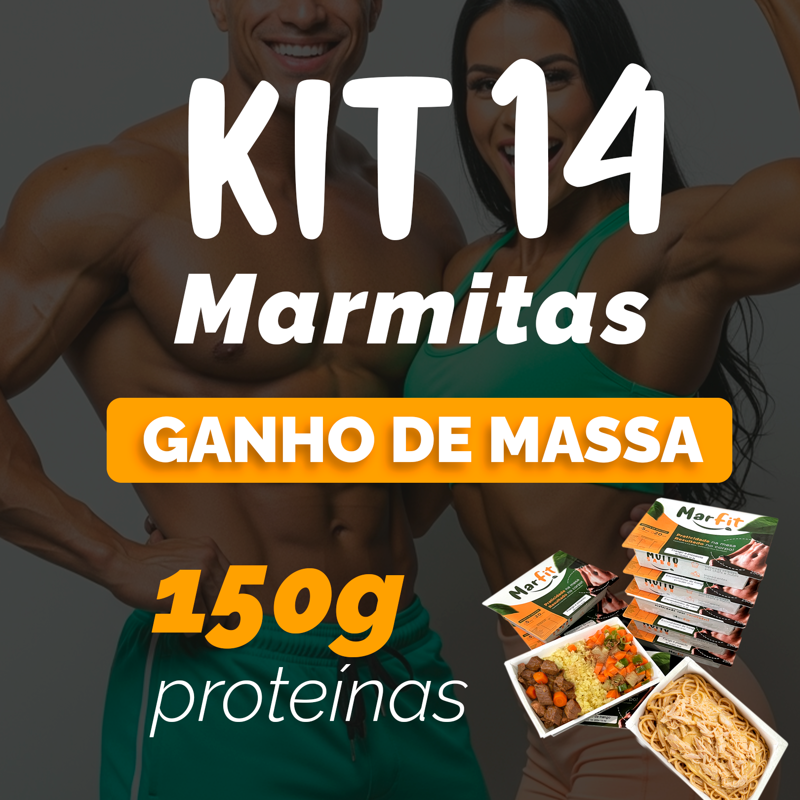 Kit Marmitas Fitness Almoço Turbinado 14 Dias - 450g