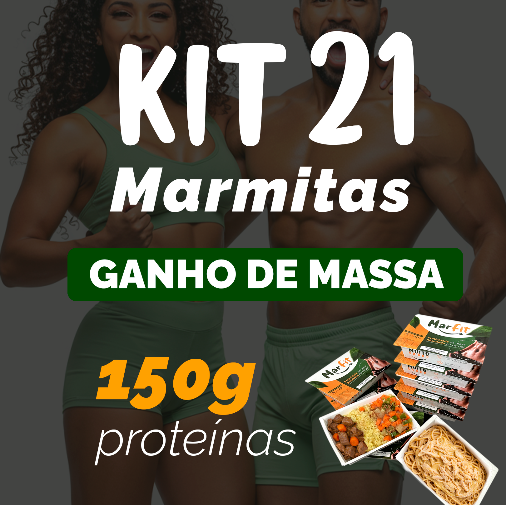 Kit Marmitas Fitness Almoço Turbinado 21 Dias - 450g