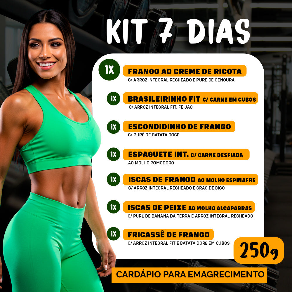 Kit Marmitas Fitness Almoço Emagrecimento 7 Dias